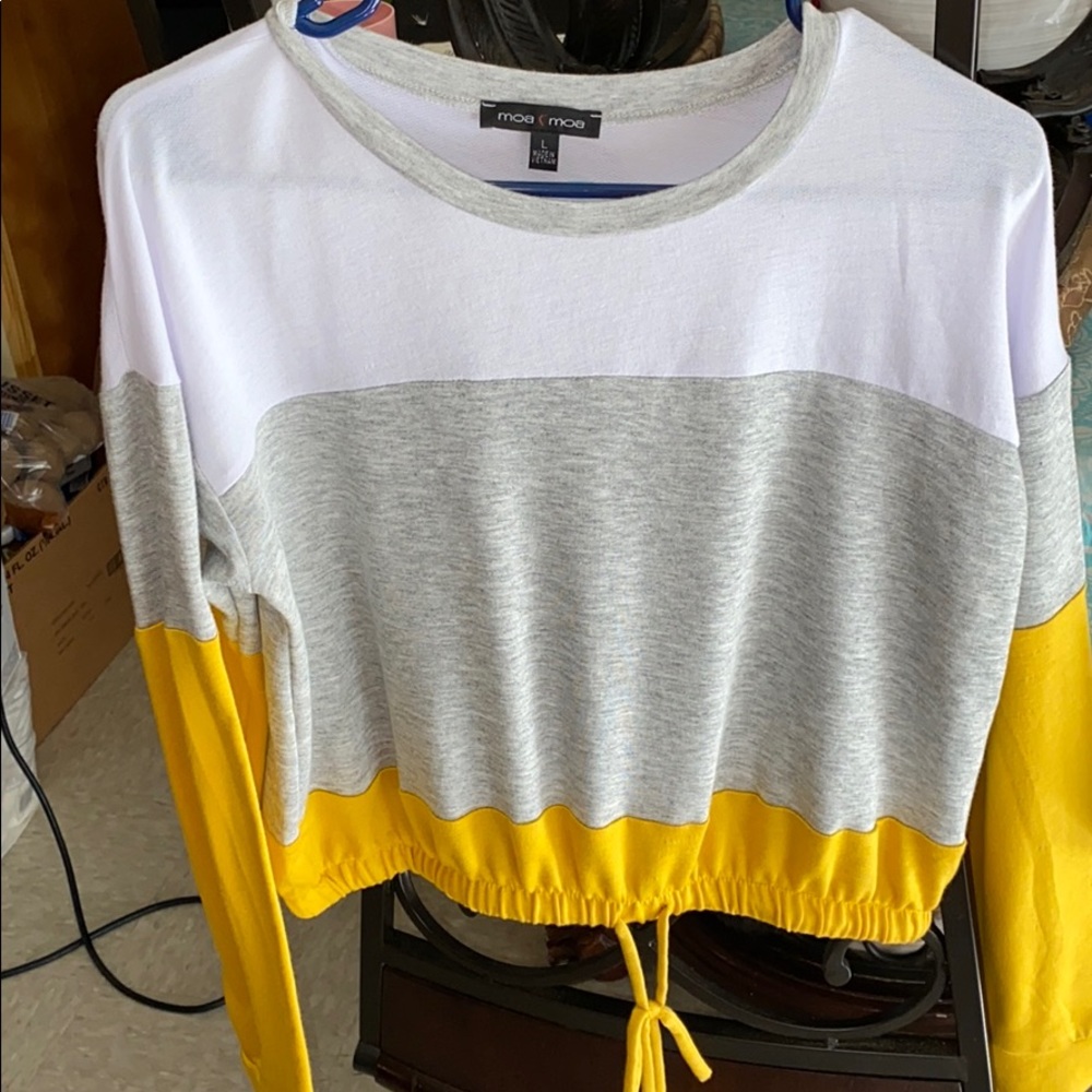 long sleeved cropped sweatshirt